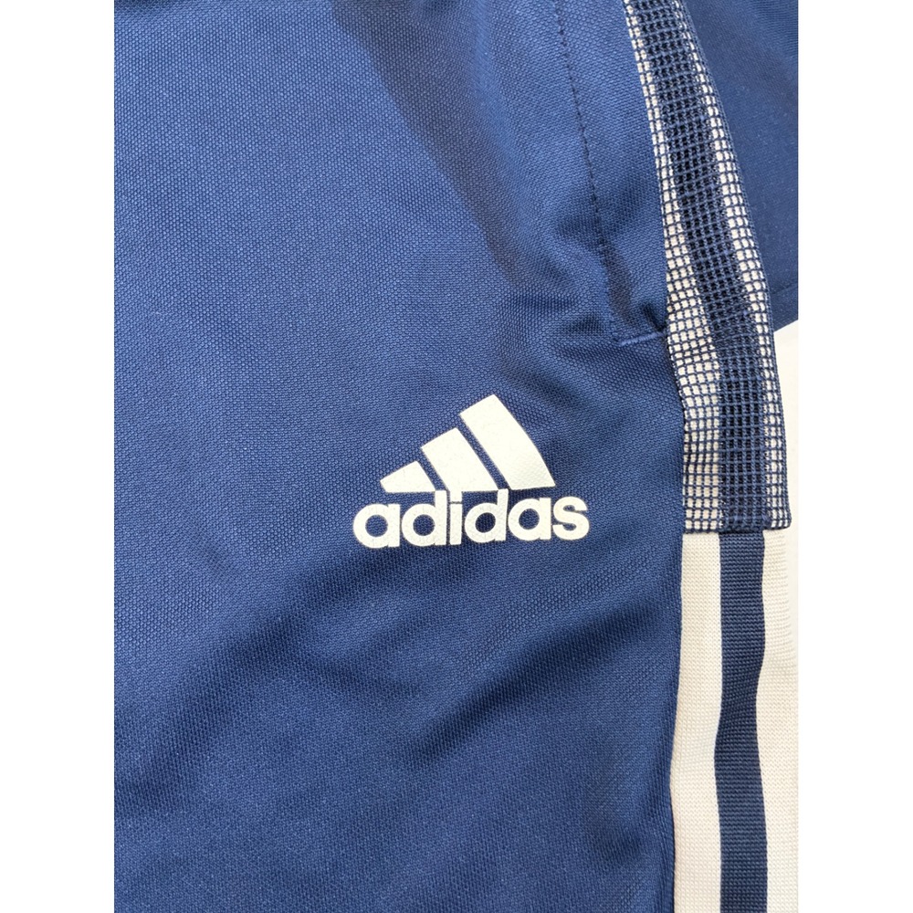 Adidas Tiro Track Pants Womens M Navy Blue Excellent AEROREADY Mesh Stripe Zip - Picture 4 of 10